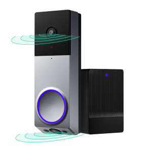 Wyze Wireless Video Doorbell Pro with Chime - 1440 HD Doorbell Camera, 1:1 Head-to-Toe View, 2-Way Audio, Color Night Vision, IP65 Weatherproof
